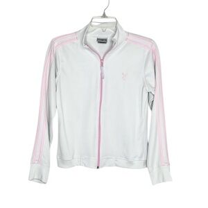 Playboy Bunny Logo pink and white track jacket